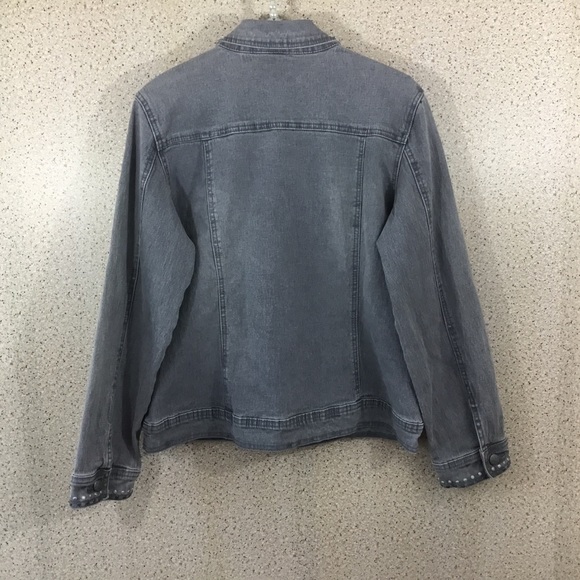 Diane Gilman Grey Denim Jacket, S - Picture 3 of 5